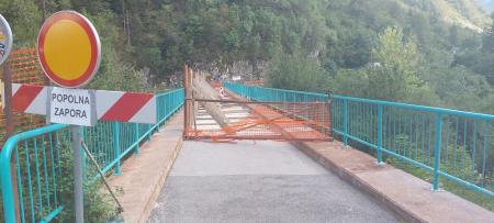 NEPREDVIDENE POŠKODBE MOSTU V LOG ČEZSOŠKI